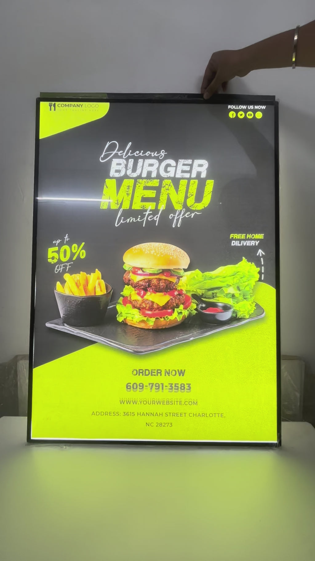 Ultra Slim Advertising Lightbox B1, A1, A2, A3, A4